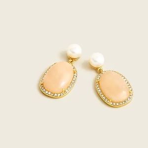 J.Crew Stone and freshwater pearl earrings